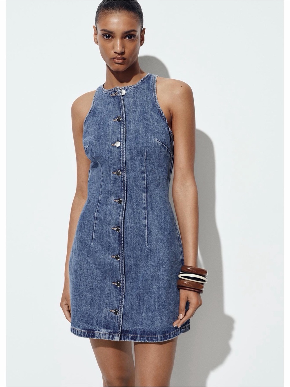 ZARA Sleeveless Denim Dress